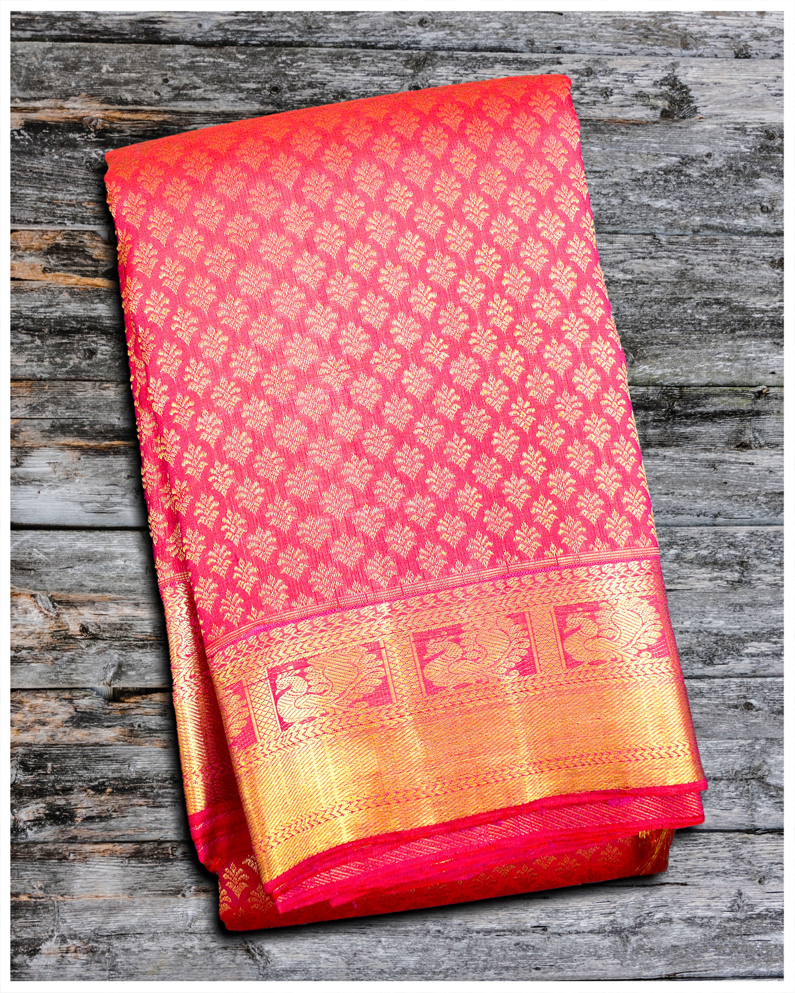 Pure Kanchipuram Ruby Color Wedding Saree | sreevalsamsilks