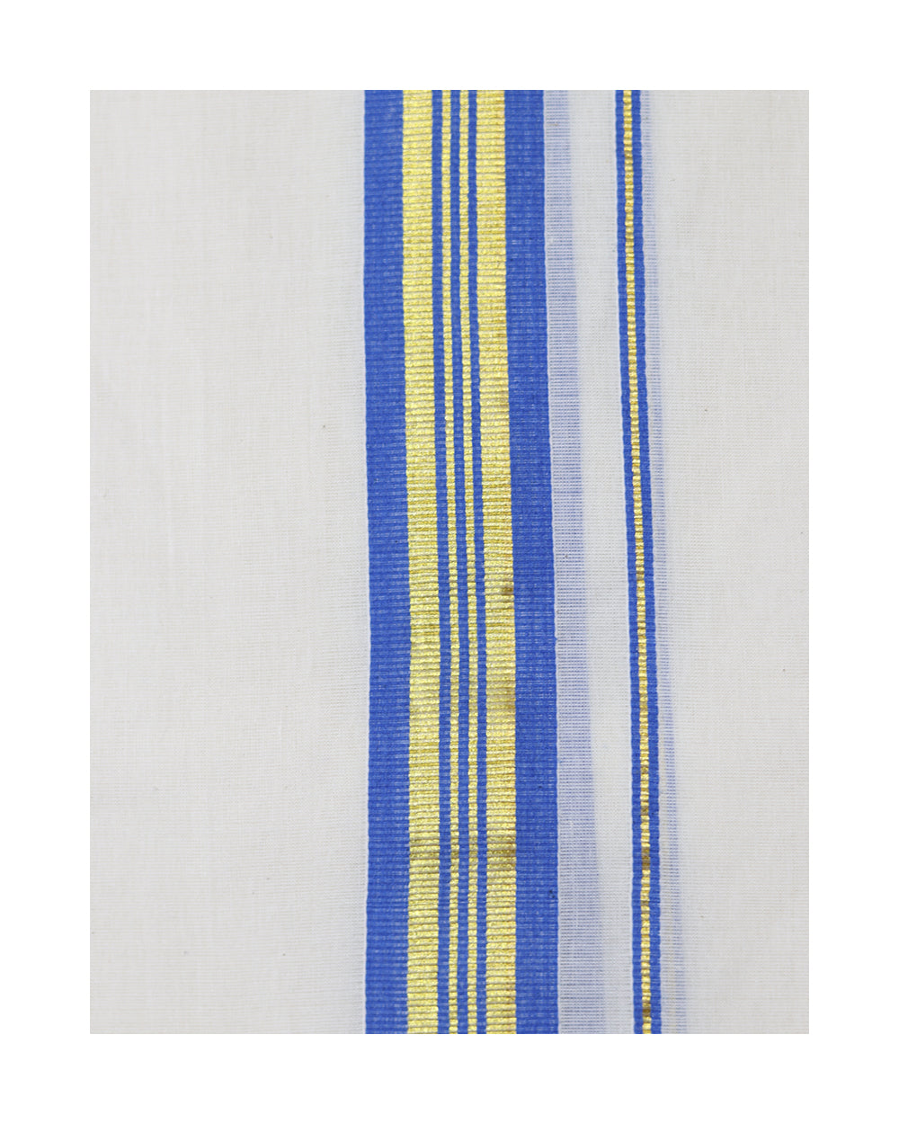 Balaramapuram Handloom Dhoti with Cobalt blue and Golden Kara Dhotis sreevalsamsilks