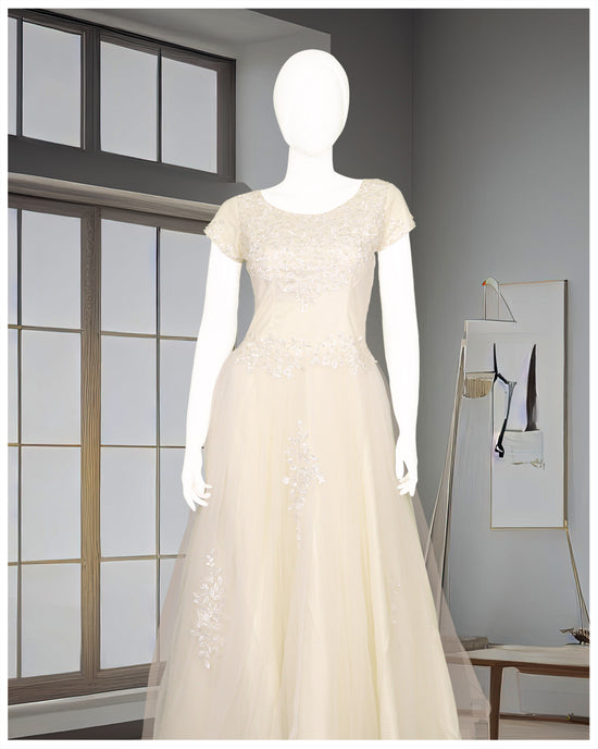 Cream Color Wedding Gown