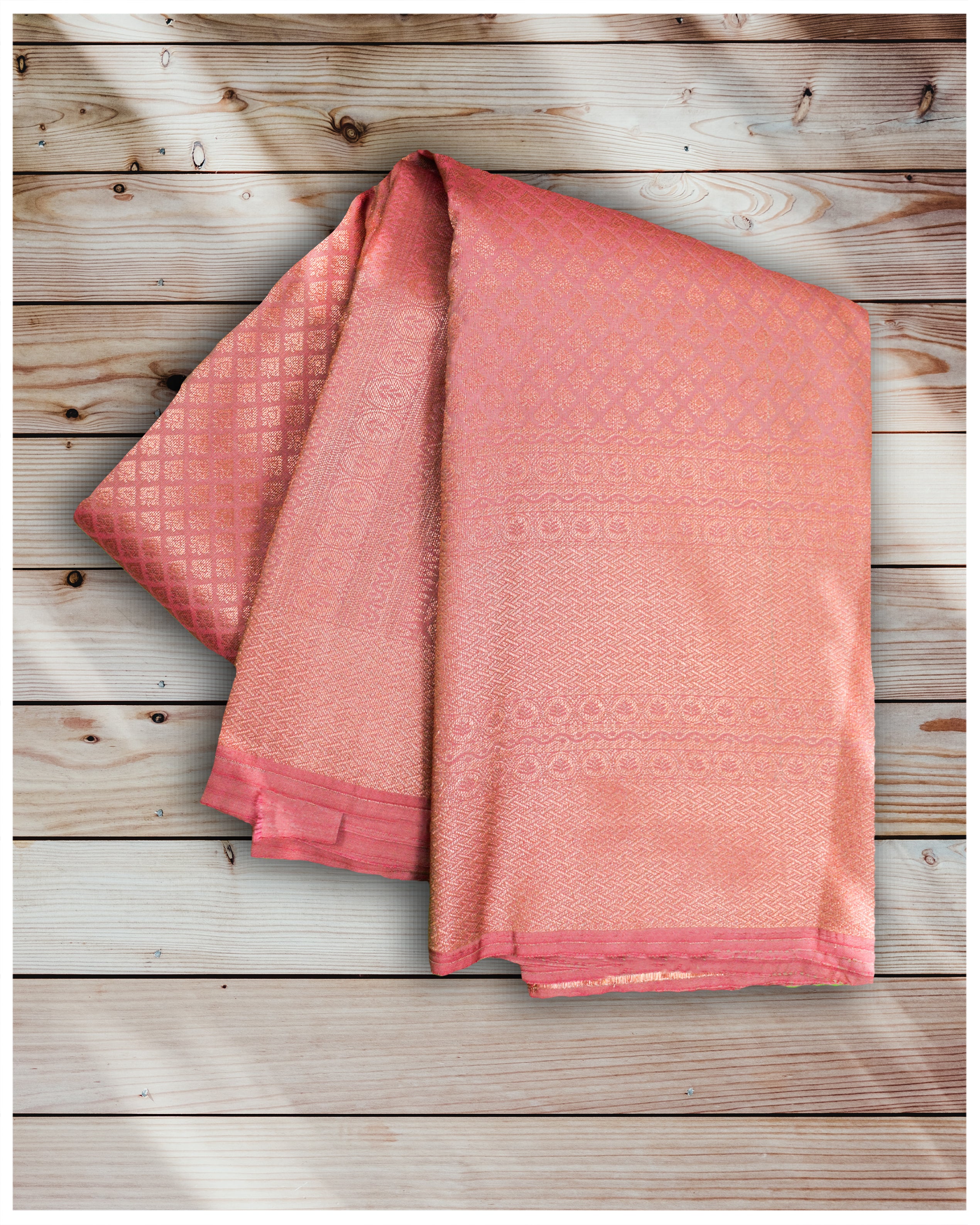 Tussar Silk Printed Saree In Onion Pink Colour