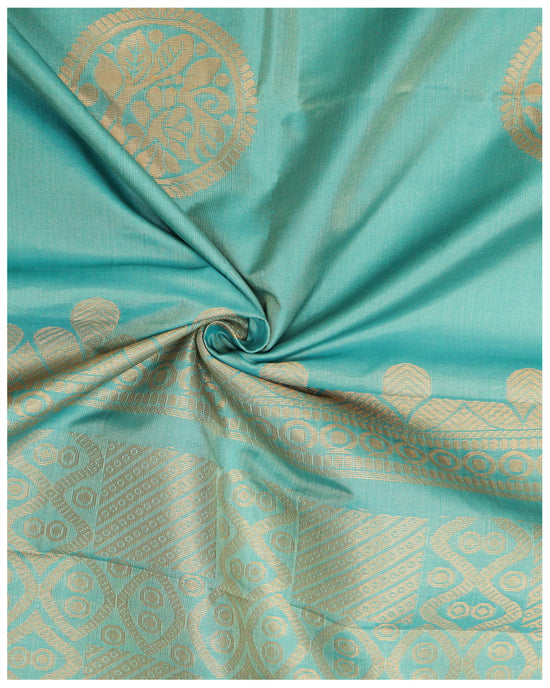 Ruby Silk Saree - Pastel Blue color